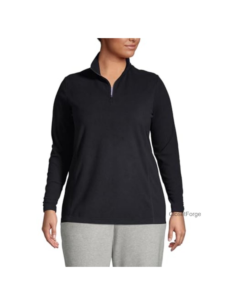 Women's Fleece Quarter Zip Pullover - Lightweight Anti-Pill